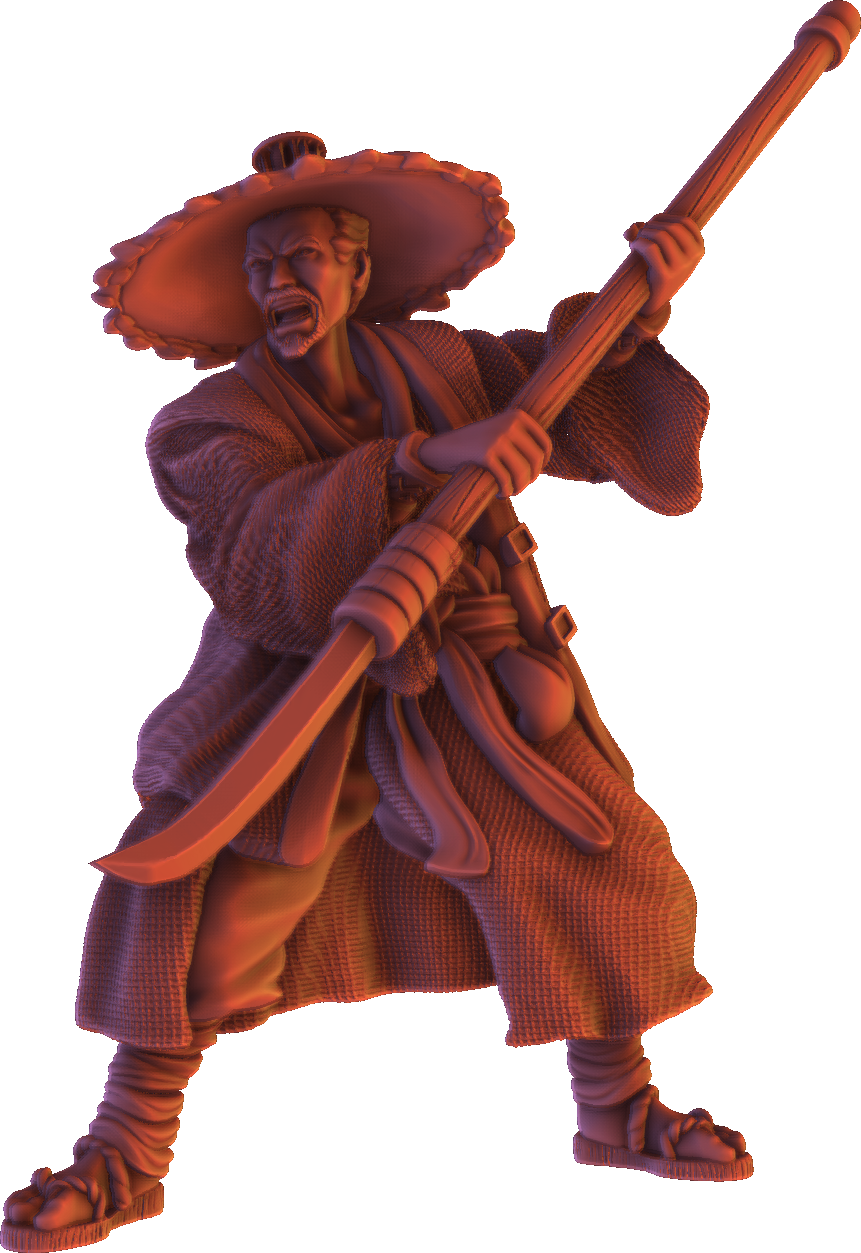 Forged Path - Tokugawa Ronin - Spearman - DnD/Pathfinder/TTRPG Figure