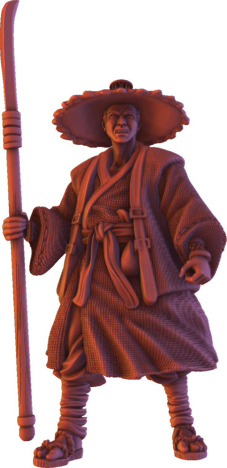 Forged Path - Tokugawa Ronin - Spearman - DnD/Pathfinder/TTRPG Figure
