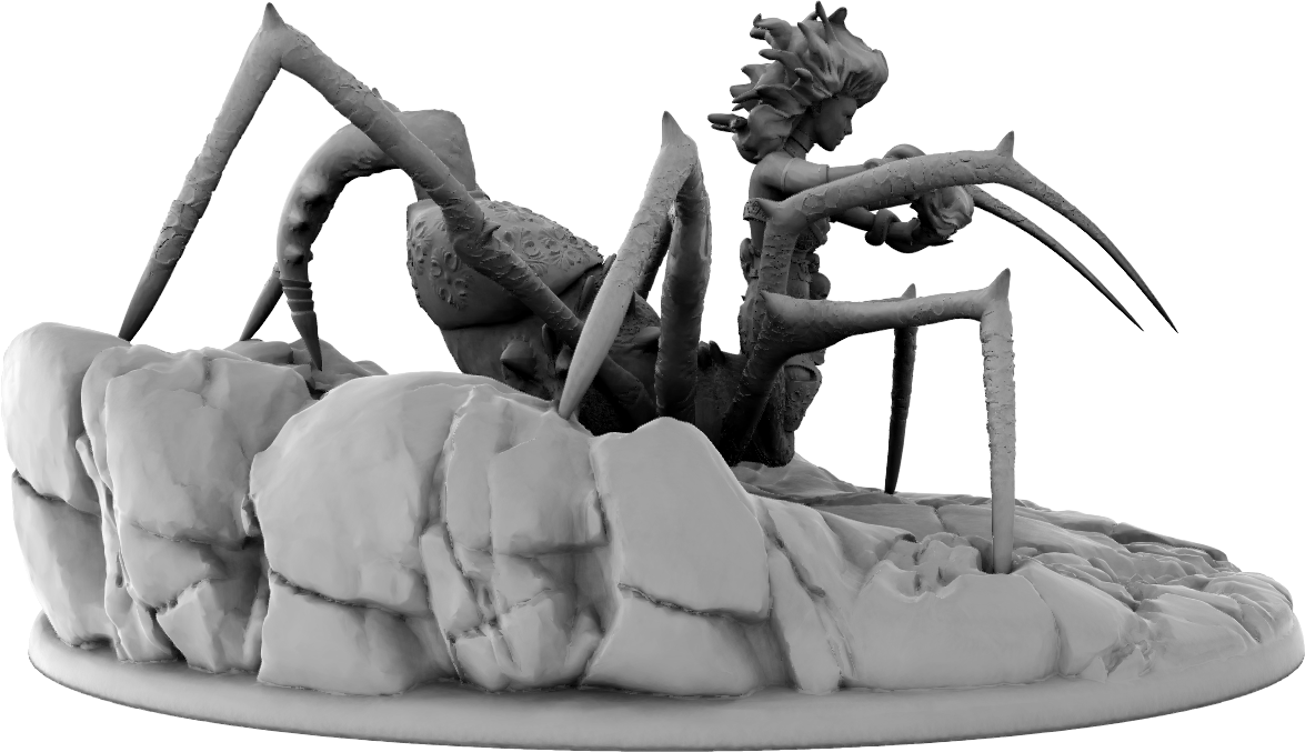 Thorns Forge - Spider Queen/Drider - DnD/Pathfinder/TTRPG Figure Mini Miniature - Helios3DPrinting