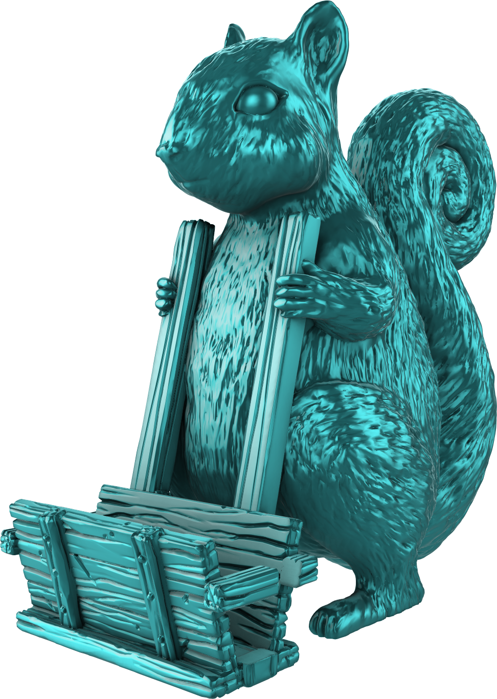Digital Creative Works - Animal Phone Holder - Squirrel - Prop/Decoration