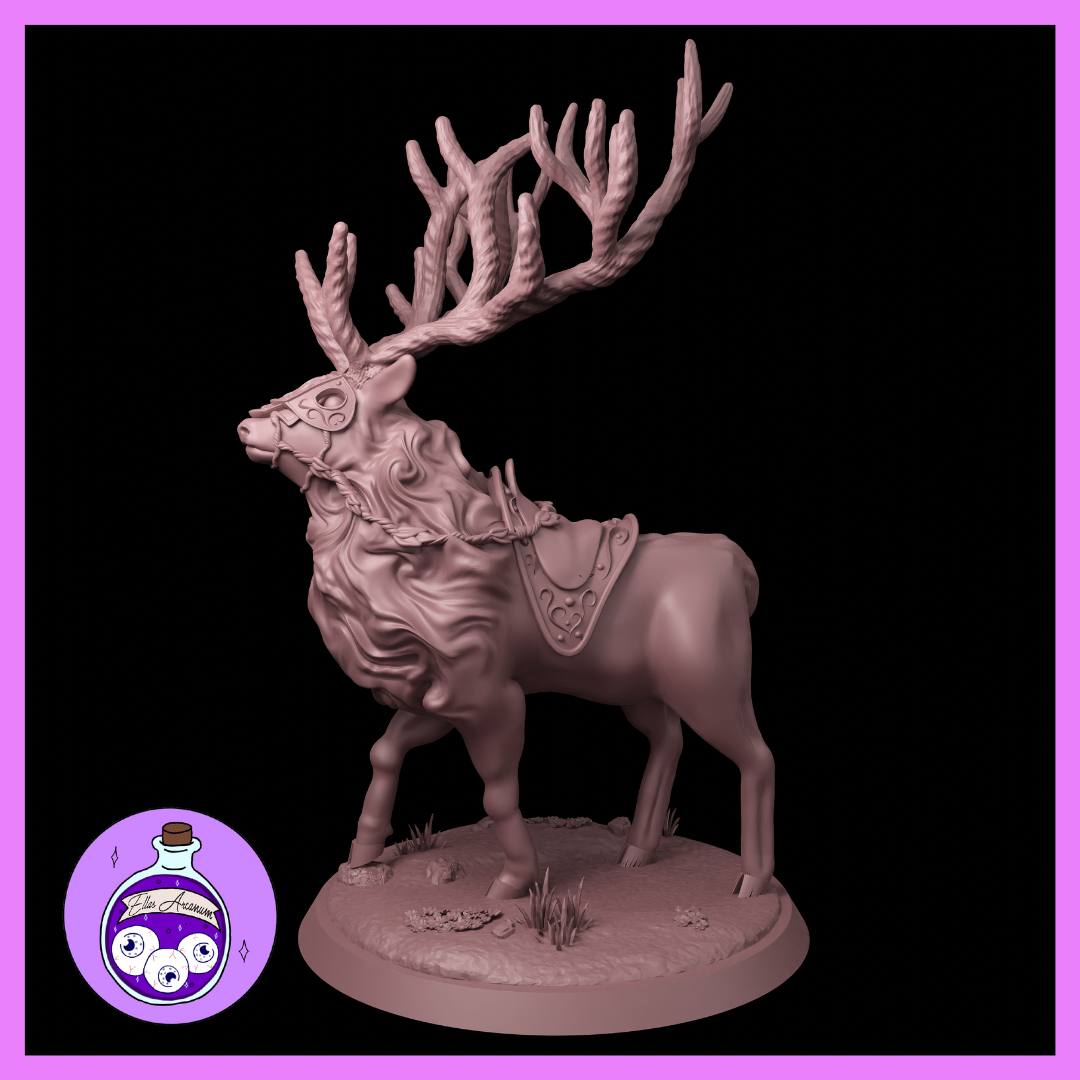 Ella's Arcanum - Wild Hunt - Stag Steed - 2 Poses - DnD/Pathfinder/TTRPG