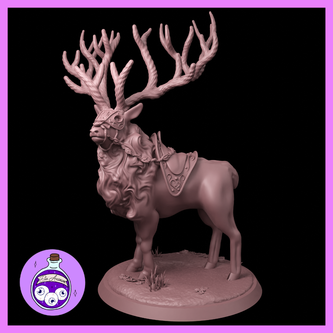 Ella's Arcanum - Wild Hunt - Stag Steed - 2 Poses - DnD/Pathfinder/TTRPG
