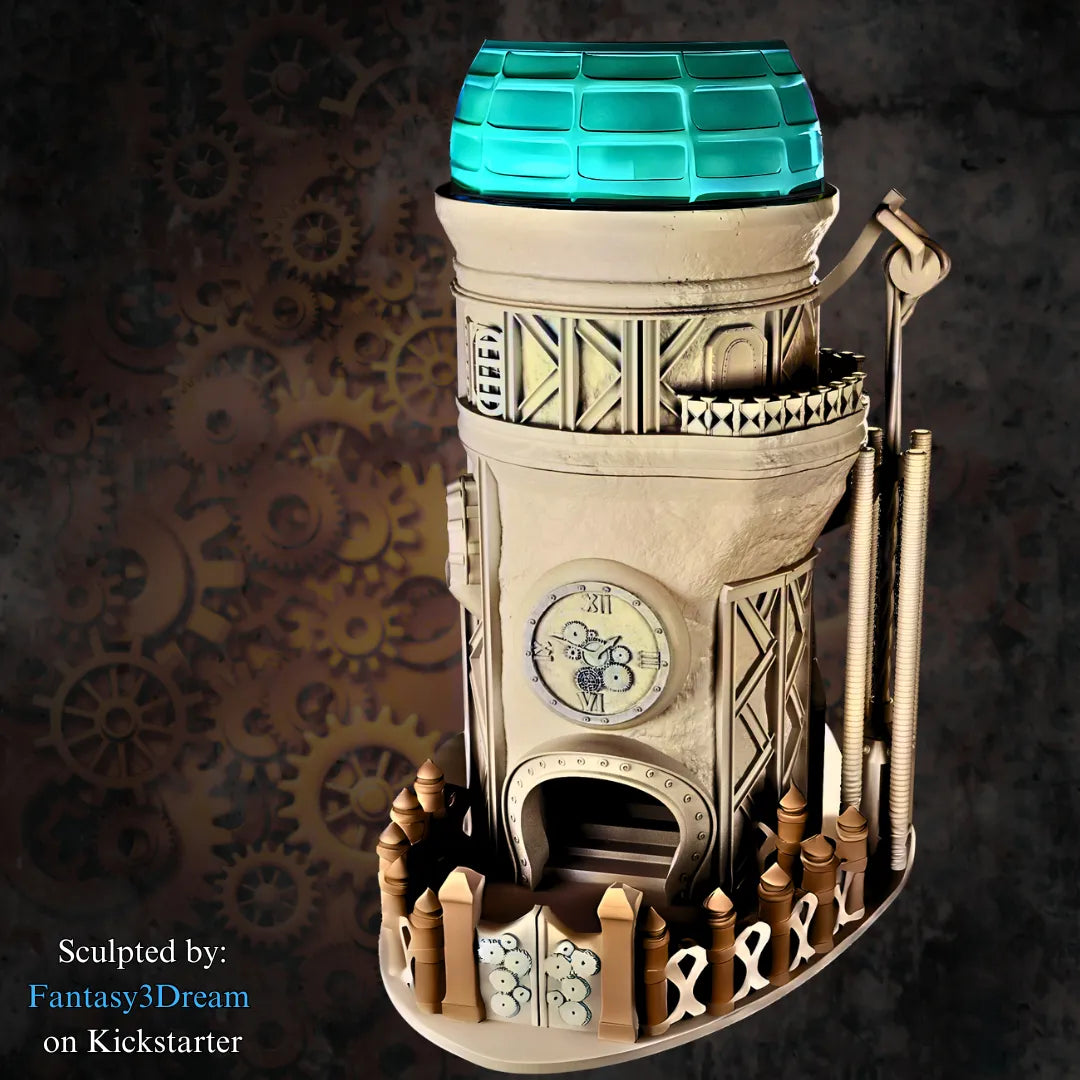 Fantasy3Dream - Steampunk #1 Dice Tower - DnD/TTRPG/Roleplaying/Wargames