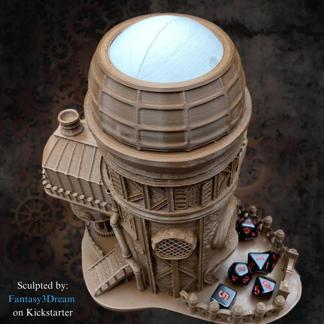 Fantasy3Dream - Steampunk #1 Dice Tower - DnD/TTRPG/Roleplaying/Wargames