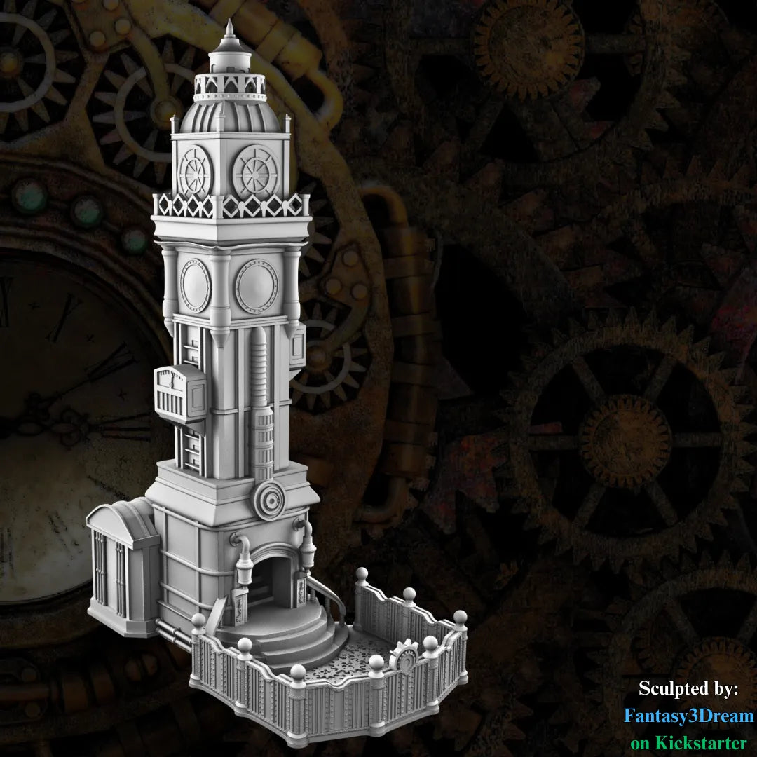Fantasy3Dream - Steampunk #2 Dice Tower - DnD/TTRPG/Roleplaying/Wargames