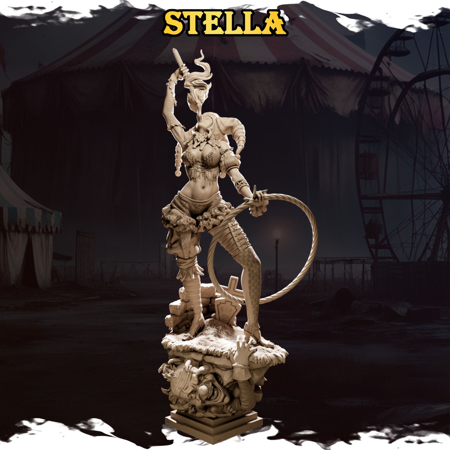 Underworld Miniatures - Circus of Madness - Stella - 32/75/120mm Pin Up/Figure/Model/Diorama - Helios3DPrinting
