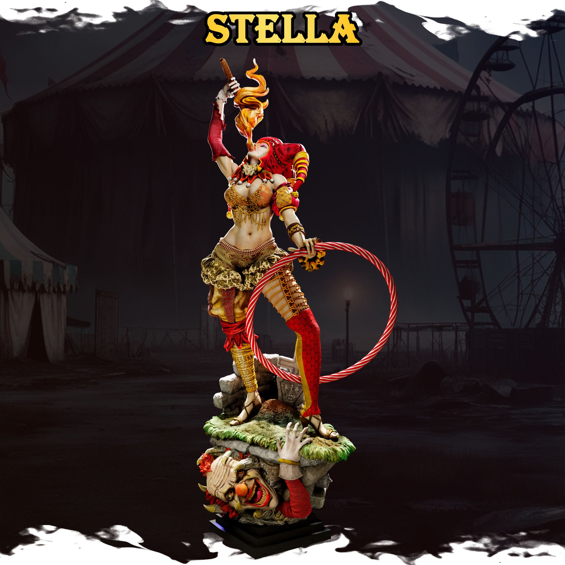 Underworld Miniatures - Circus of Madness - Stella - 32/75/120mm Pin Up/Figure/Model/Diorama - Helios3DPrinting
