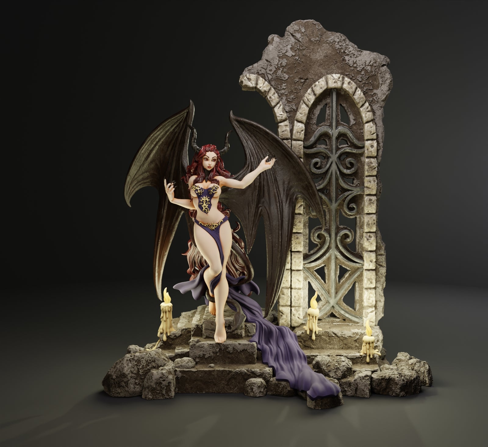 Alain Viesca - Succubi (Lure) - 32/75/120mm Pin Up/Figure/Model/Diorama - Helios3DPrinting
