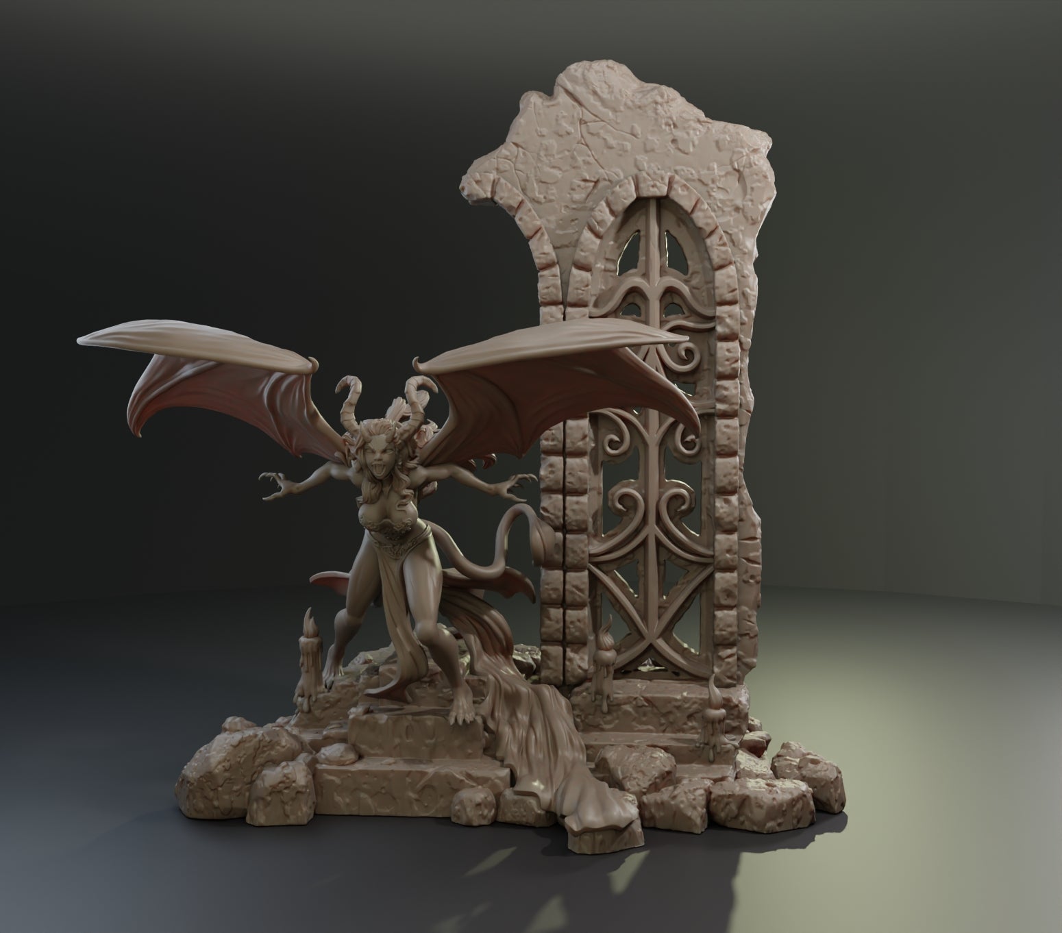 Alain Viesca - Succubi (Attack) - 32/75/120mm Pin Up/Figure/Model/Diorama - Helios3DPrinting