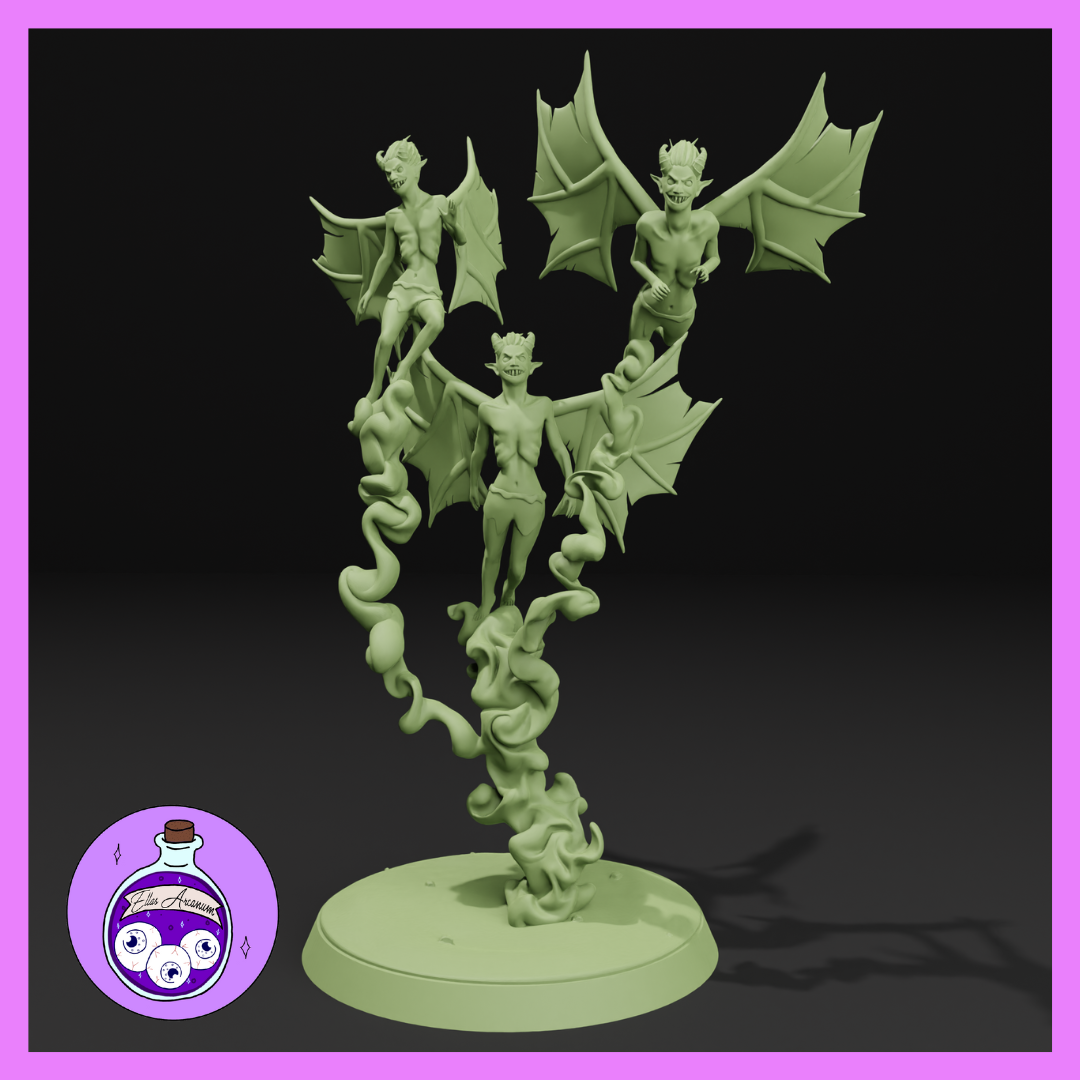 Ella's Arcanum - The Hag's Lair - Dark Pixie Swarm - DnD/Pathfinder/TTRPG Figure