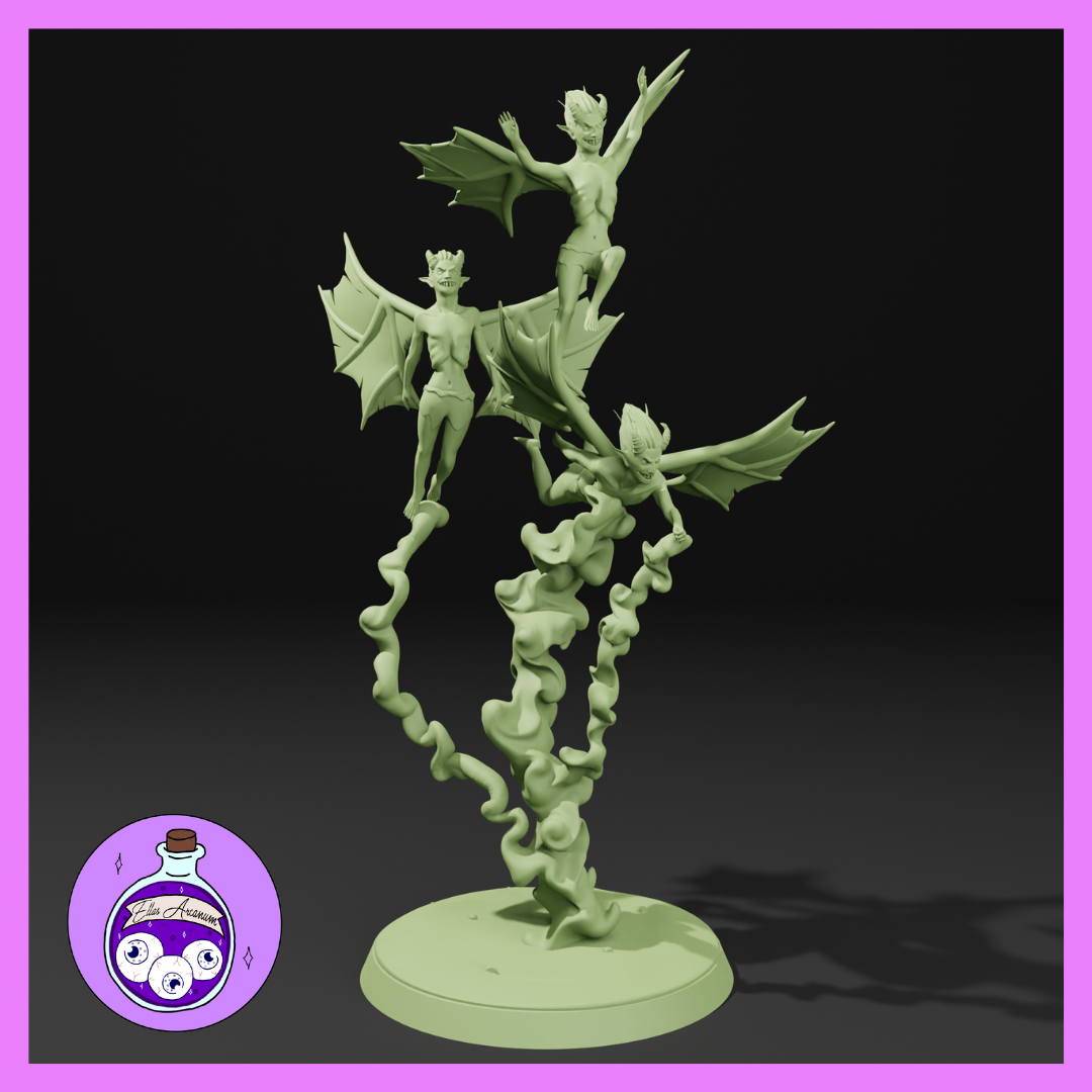 Ella's Arcanum - The Hag's Lair - Dark Pixie Swarm - DnD/Pathfinder/TTRPG Figure