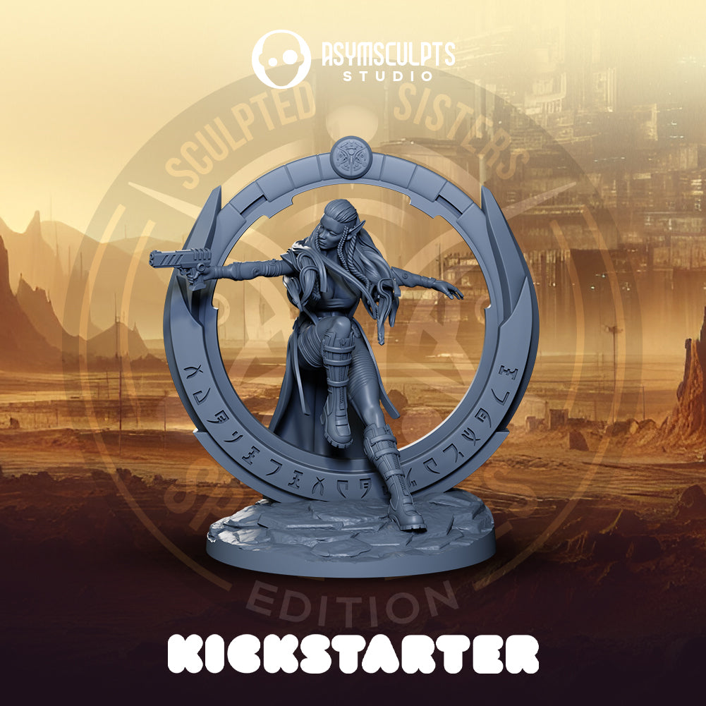 AsymSculpts - Sculpted Sisters: Space Elves - Sylthara #1 - 75mm Pin Up/Figure/Model/Diorama