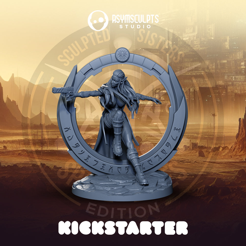 AsymSculpts - Sculpted Sisters: Space Elves - Sylthara #1 - 75mm Pin Up/Figure/Model/Diorama