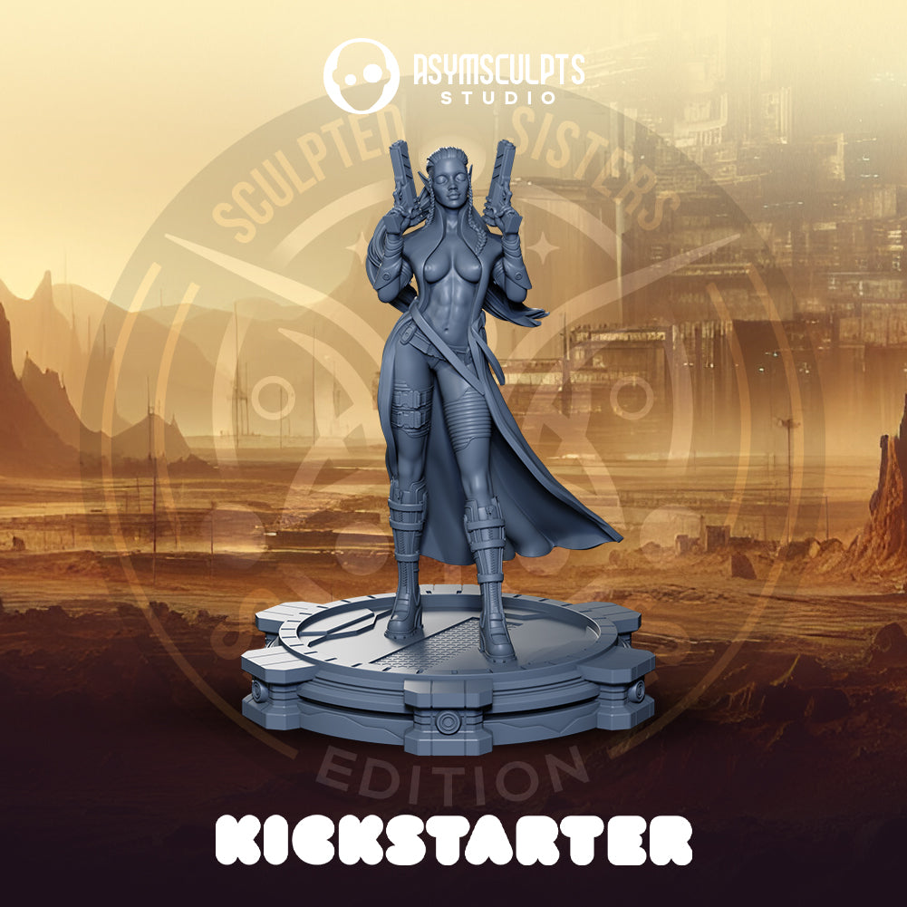 AsymSculpts - Sculpted Sisters: Space Elves - Sylthara #2 - 75mm Pin Up/Figure/Model/Diorama