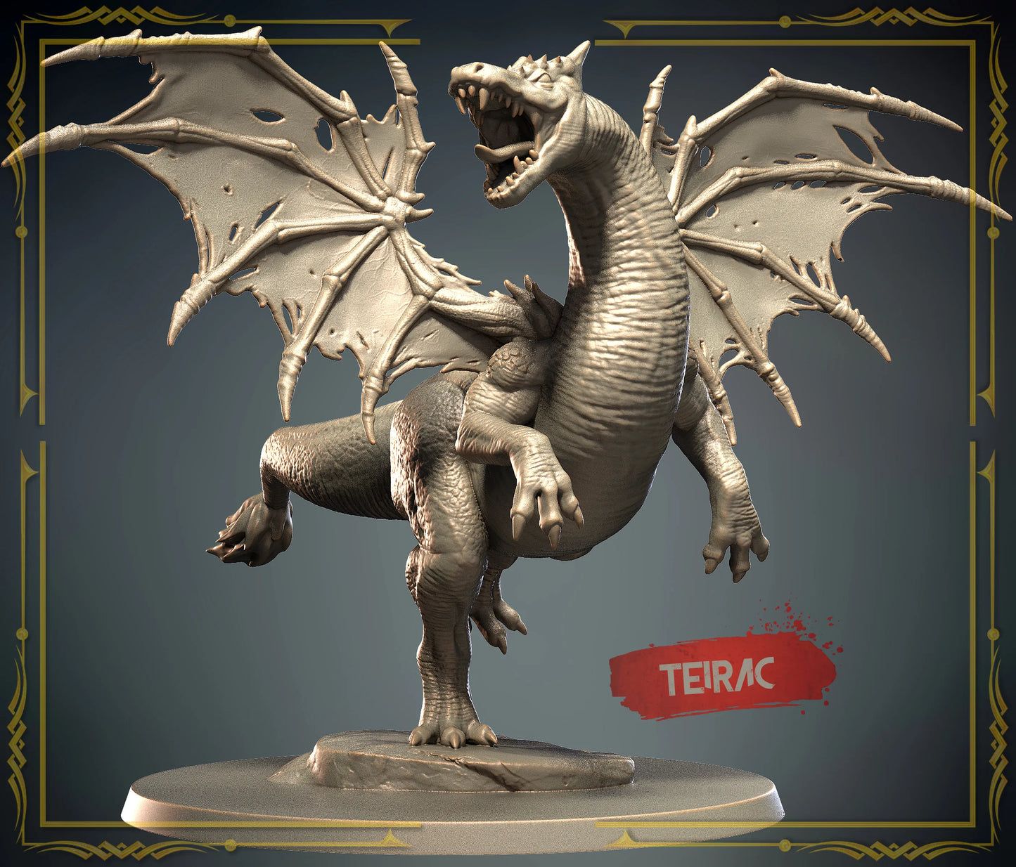 3D IPStudios - Dragons Worlds #1 - Teirac - DnD/TTRPG Figure/Miniature