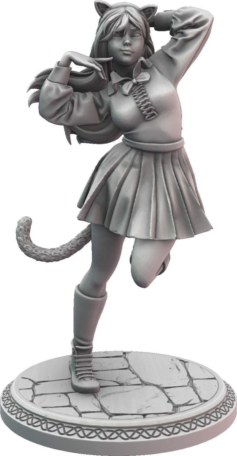 Wild Miniatures - Neko Girls - Tamiko - 75mm Pin Up/Figure/Model/Diorama