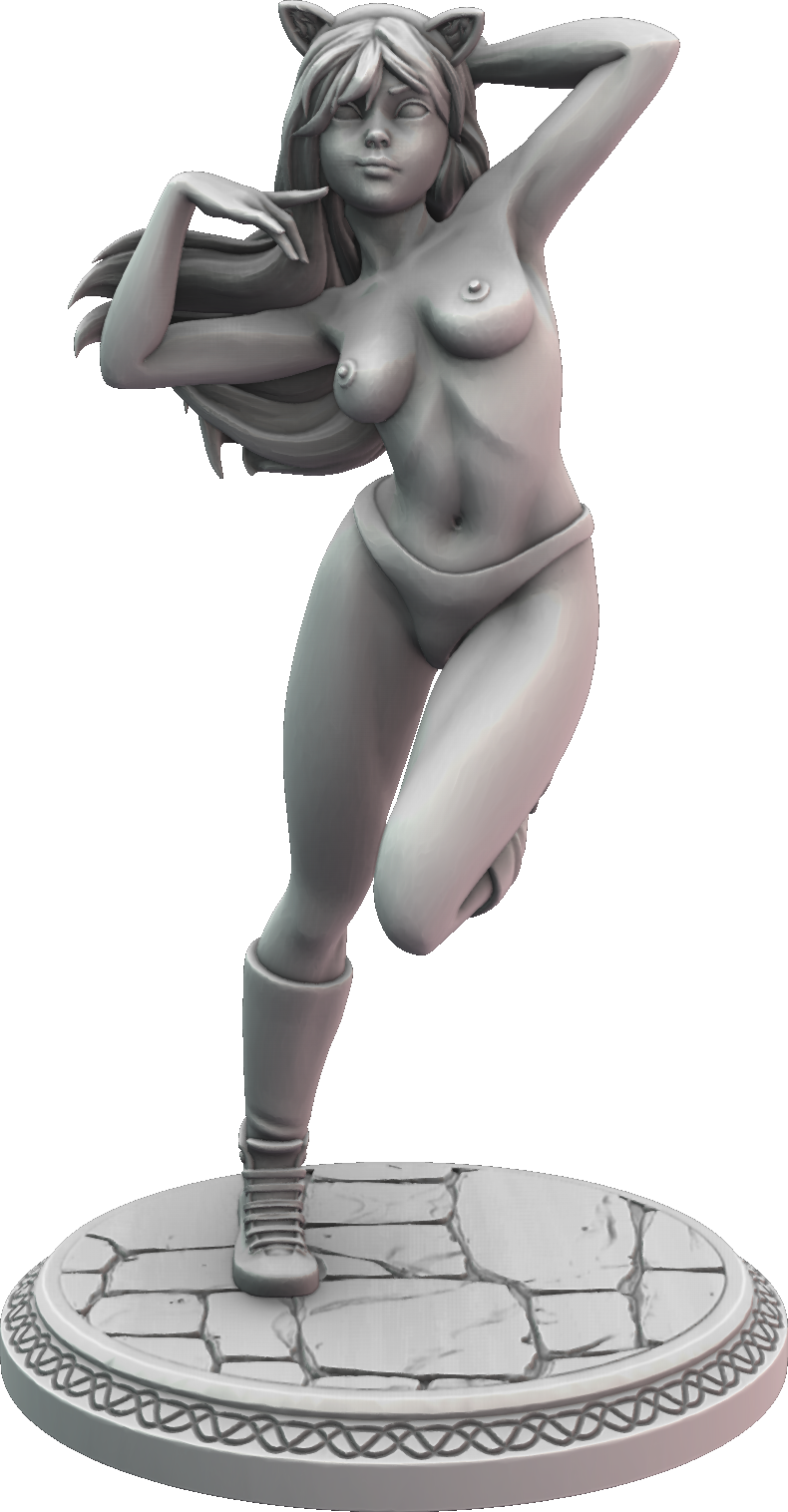 Wild Miniatures - Neko Girls - Tamiko - 75mm Pin Up/Figure/Model/Diorama