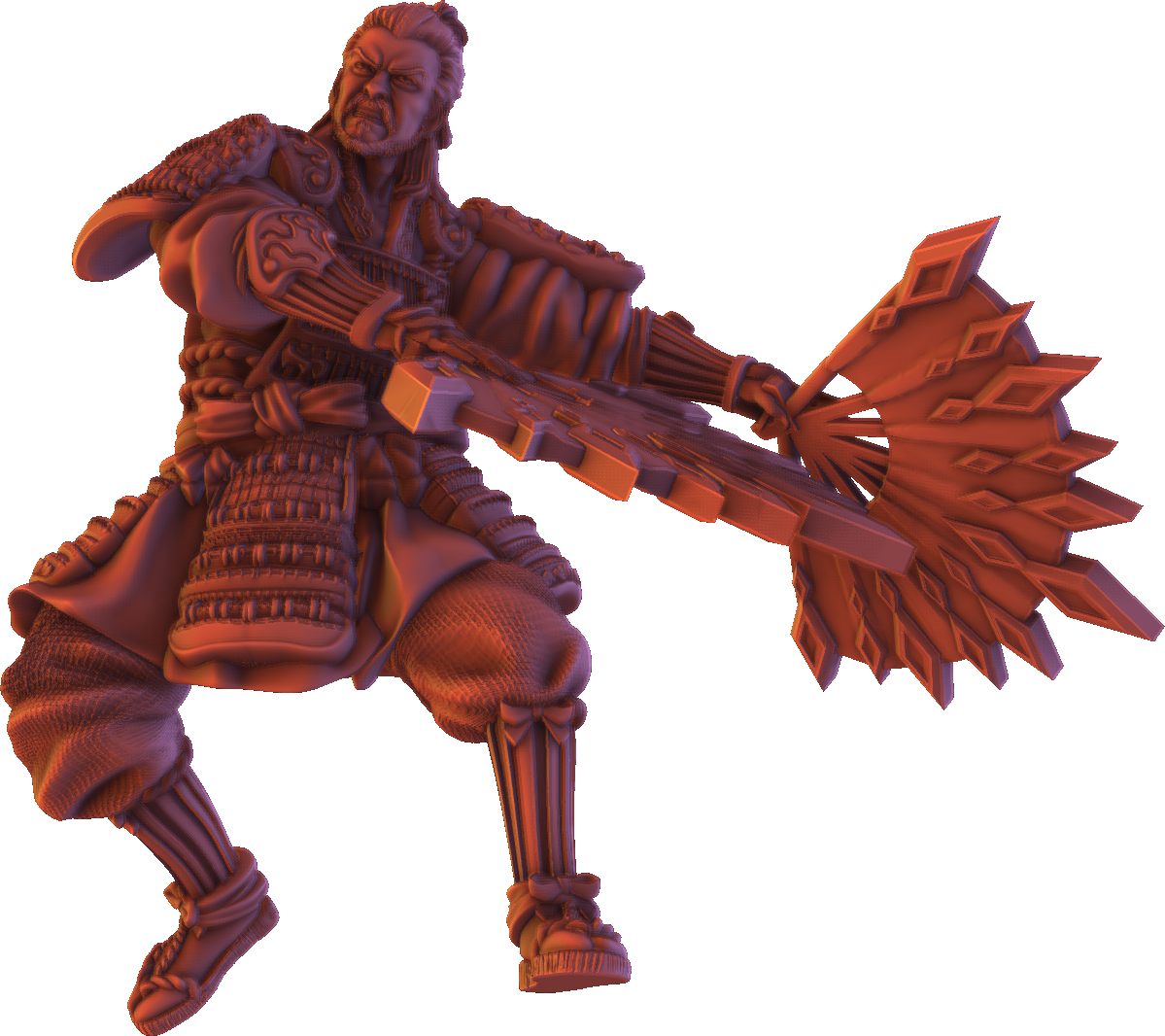 Forged Path - Tokugawa Bushido - Tessen - DnD/Pathfinder/TTRPG Figure