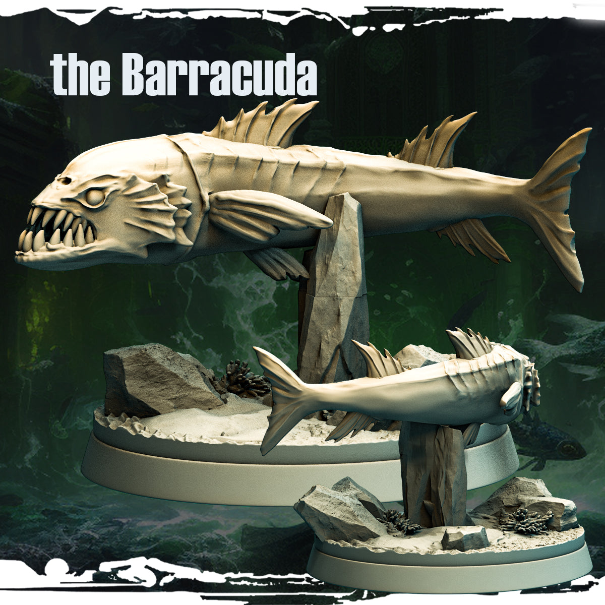 Monolith Arts - Terror on Cursed Waters - Barracuda - DnD/TTRPG Figure/Miniature