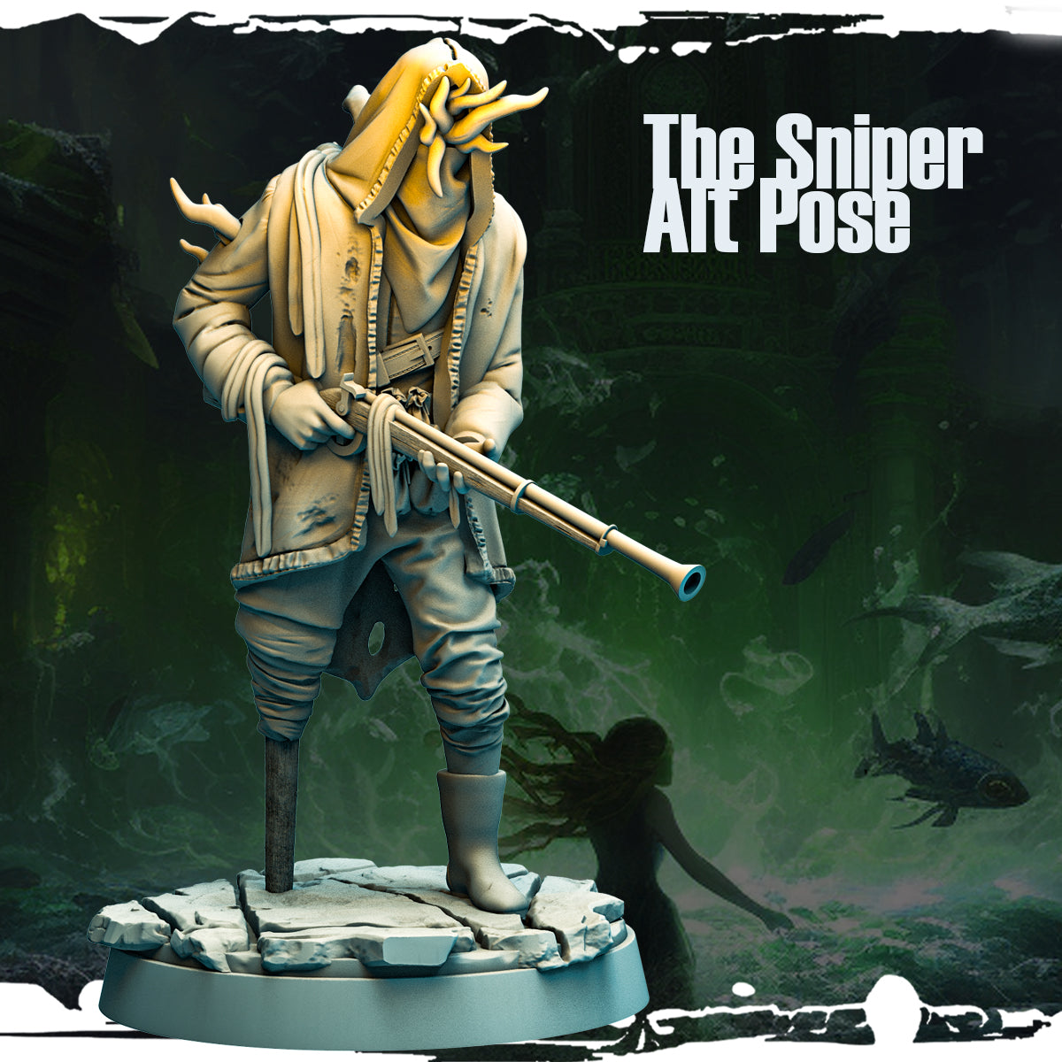 Monolith Arts - Terror on Cursed Waters - Sniper #2 - DnD/TTRPG Figure/Miniature