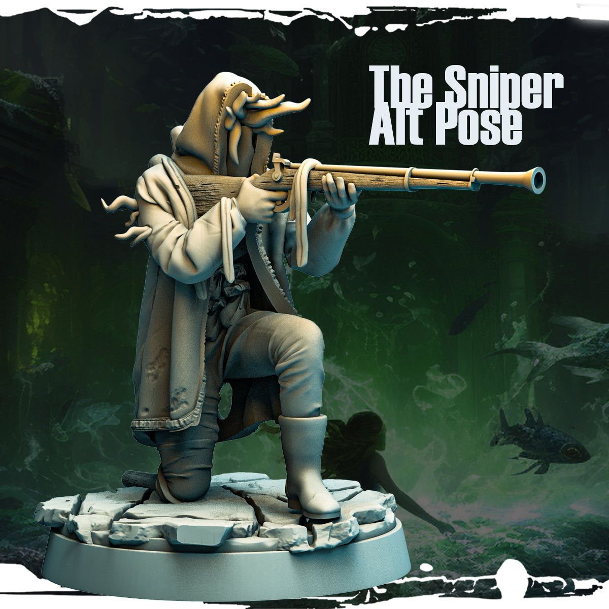 Monolith Arts - Terror on Cursed Waters - Sniper #3 - DnD/TTRPG Figure/Miniature