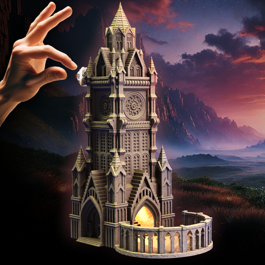 Fantasy3DTabletop - Cathedral Dice Tower - DnD/TTRPG/Roleplaying/Wargames