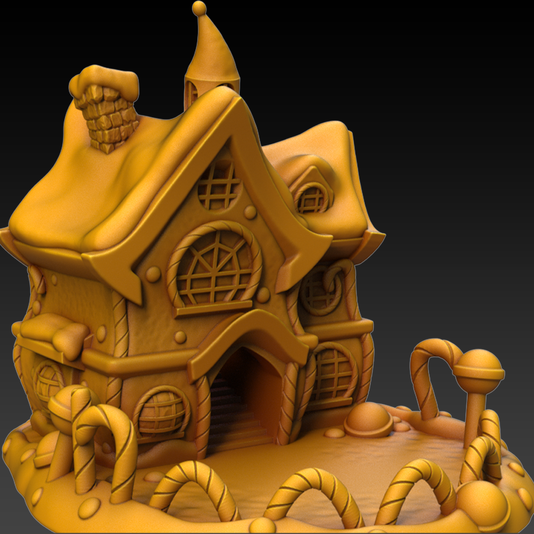 Fantasy3DTabletop - Gingerbread Dice Tower - DnD/TTRPG/Roleplaying/Wargames