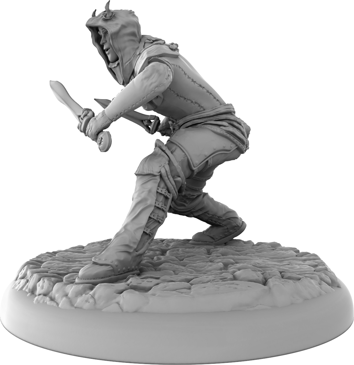 Thorns Forge - Tiefling Rogue - DnD/Pathfinder/TTRPG Figure Mini Miniature - Helios3DPrinting