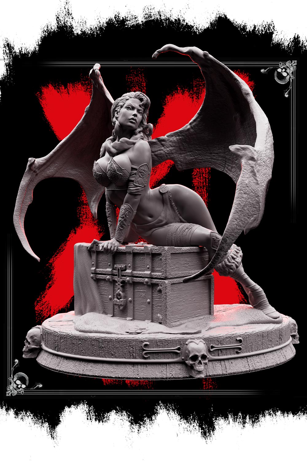Fredrik Rosado - Succubus Queen DrazKira - 75mm Pin Up/Figure/Model/Diorama