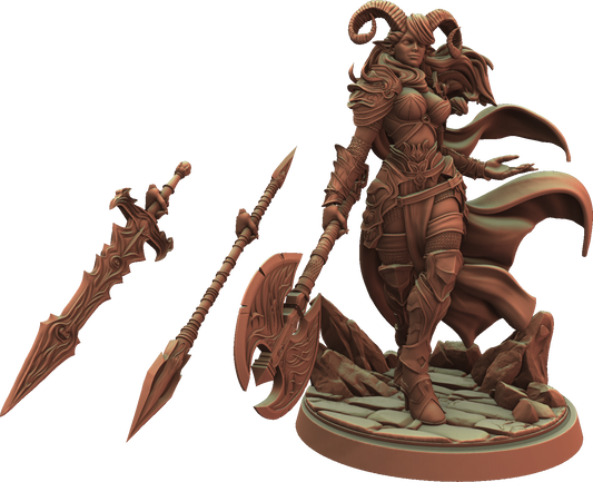 Cosmondo - Dungeons & Damsels - Tiefling Warrior - 75mm Pin Up/Figure/Model/Diorama