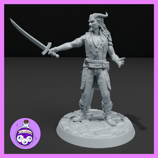 Ella's Arcanum - RPG Essentials #2 - Mercenary Tiefling Male - DnD/Pathfinder/TTRPG