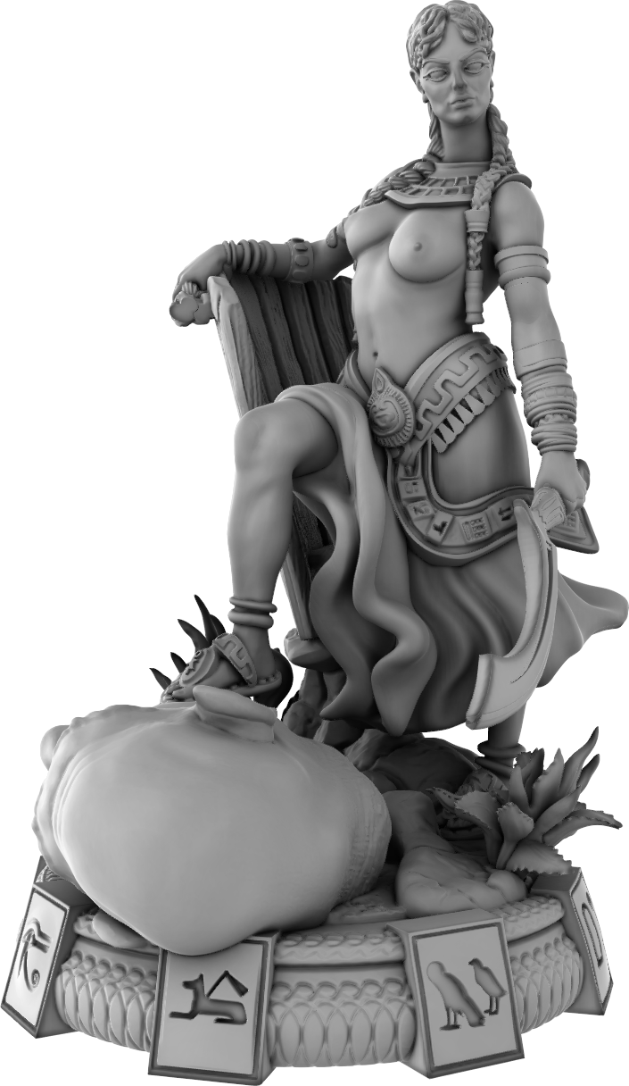 Devi Miniatures - Egyptians - Warrior Queen - 75mm Pin Up/Figure/Model/Diorama