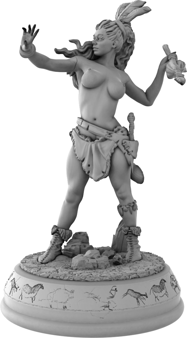 Devi Miniatures - Primal Ladies - Ayala - 75mm Pin Up/Figure/Model/Diorama