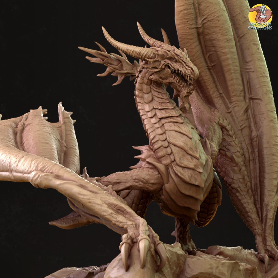Solgoodcreations - Great Wyvern - DnD/TTRPG Figure/Miniature