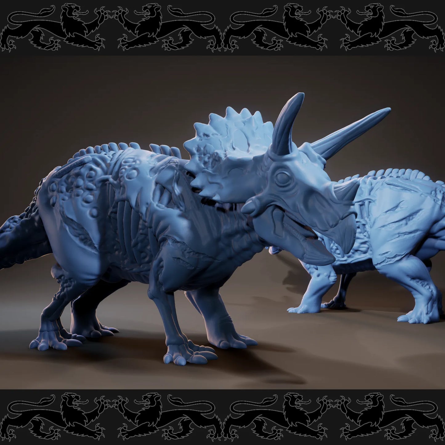 Brayan Nafarrate - Bestiary #3 - Triceratops Zombie - DnD/TTRPG Figure/Miniature