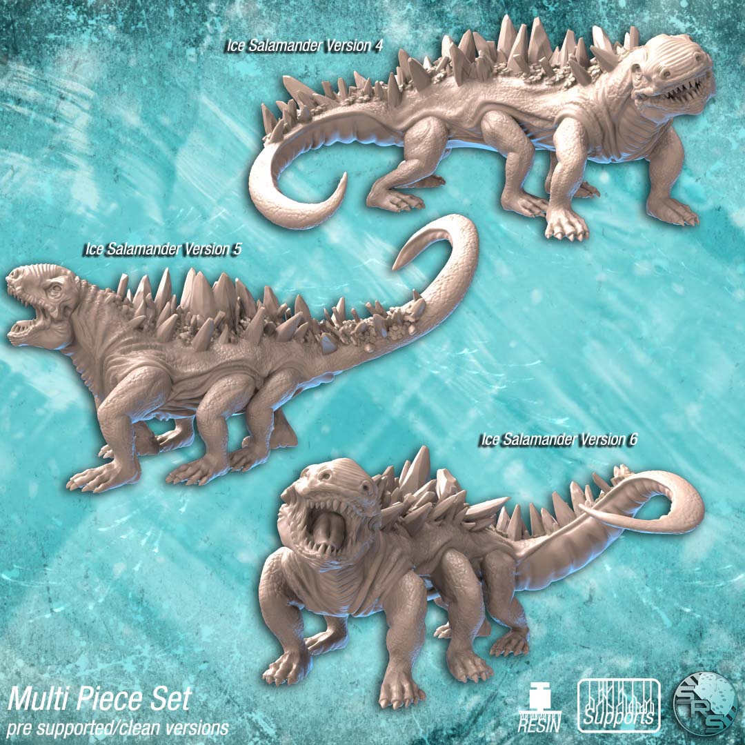Sync Ratio - Shiverclaws - Ice Salamander #2 - DnD/TTRPG Figure/Miniature