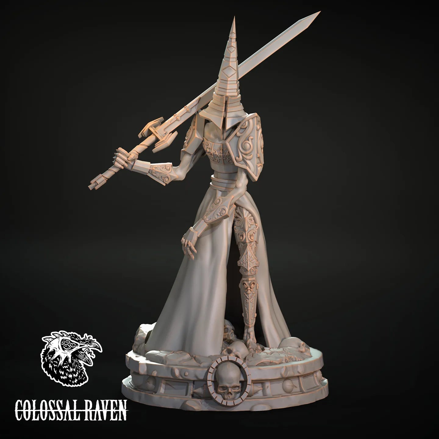 Colossal Raven - Undead Knight - DnD/Pathfinder/TTRPG Figure