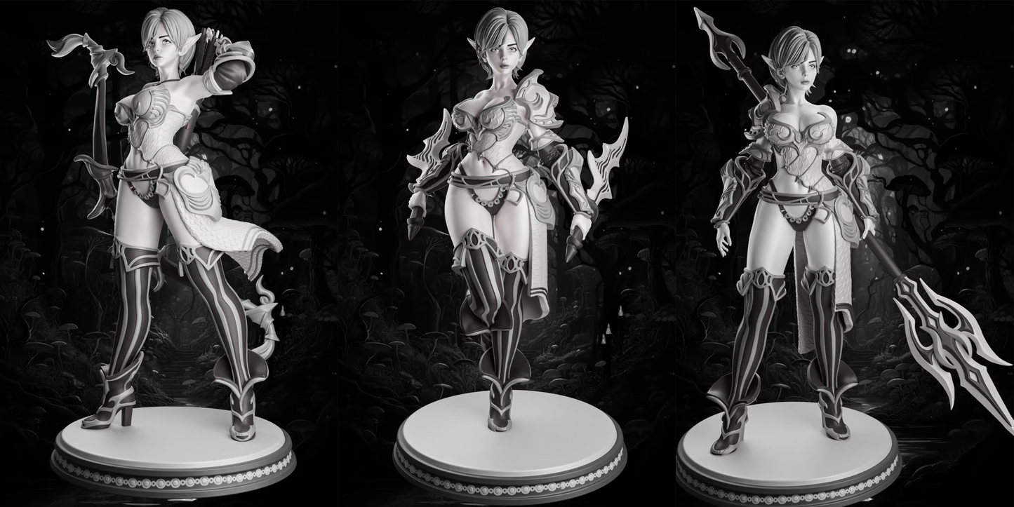 Lady Miniatures - Eladrin Elves - Seluna - 75mm Pin Up/Figure/Model/Diorama