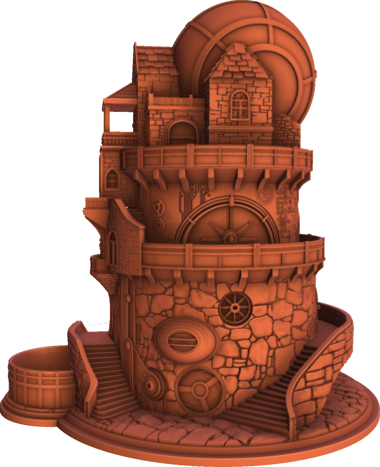 Holocron Factory - Steampunk Dice Tower - DnD/TTRPG/Roleplaying/Wargames