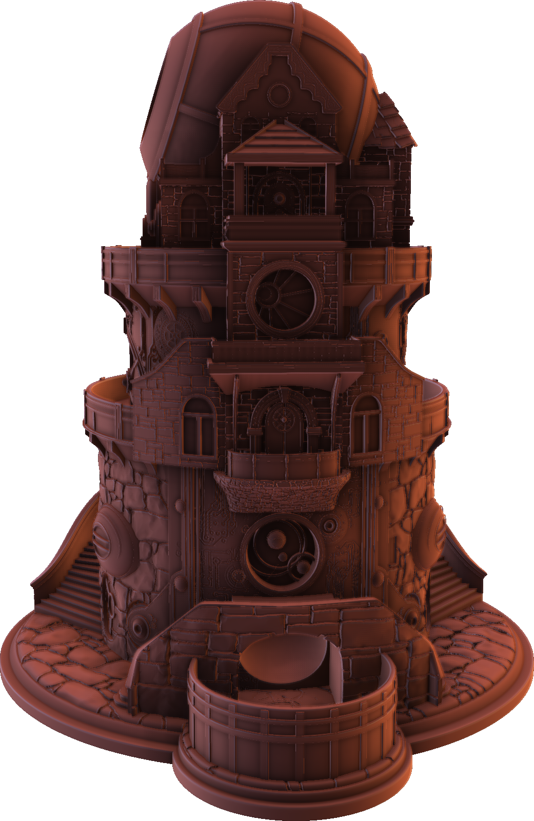 Holocron Factory - Steampunk Dice Tower - DnD/TTRPG/Roleplaying/Wargames