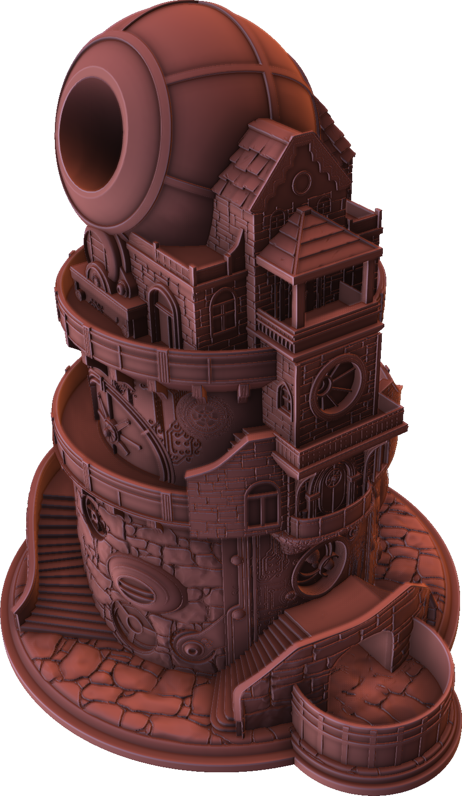 Holocron Factory - Steampunk Dice Tower - DnD/TTRPG/Roleplaying/Wargames