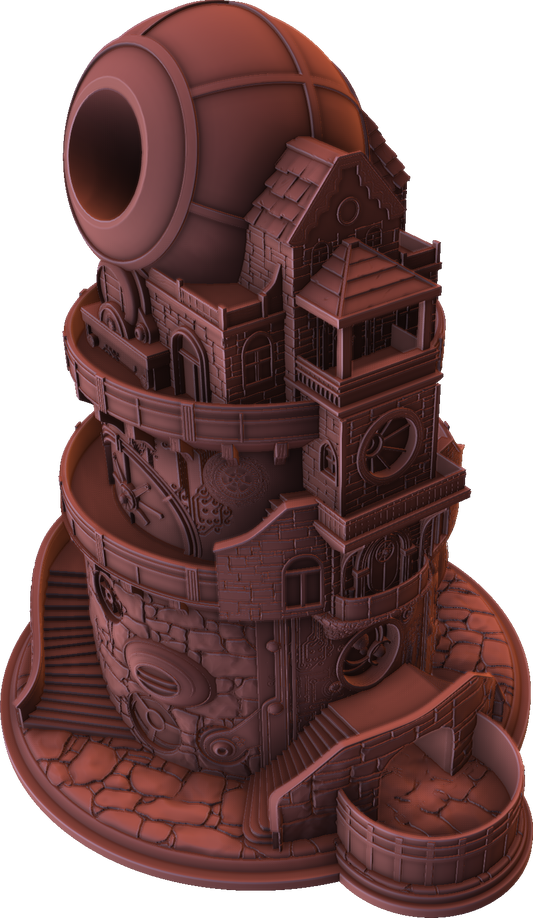 Holocron Factory - Steampunk Dice Tower - DnD/TTRPG/Roleplaying/Wargames