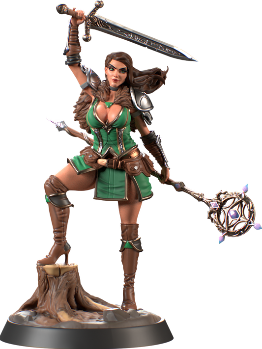 HoldMyMiniatures - Astrid, Battle Sorceress #1 - 75mm Pin Up/Figure/Model/Diorama