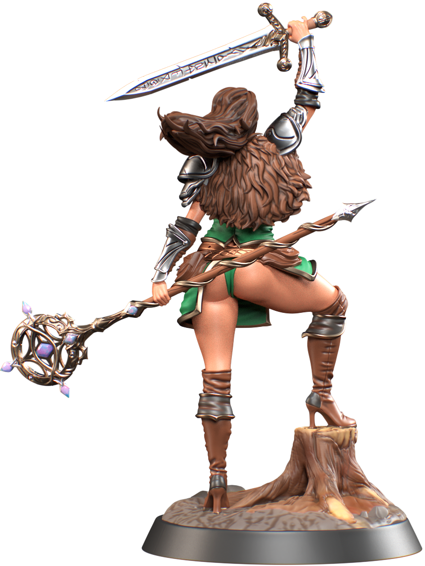 HoldMyMiniatures - Astrid, Battle Sorceress #1 - 75mm Pin Up/Figure/Model/Diorama