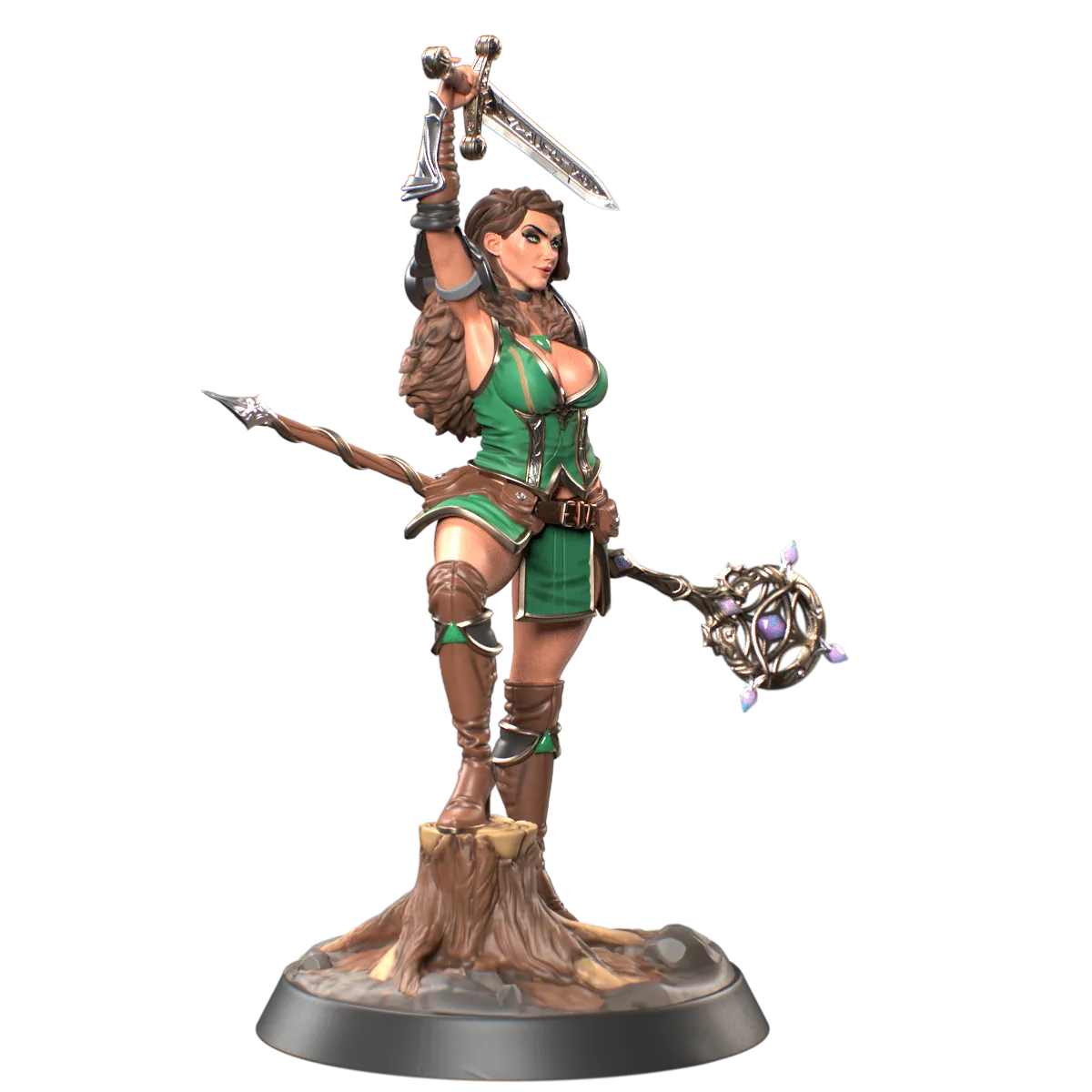 HoldMyMiniatures - Astrid, Battle Sorceress #1 - 75mm Pin Up/Figure/Model/Diorama