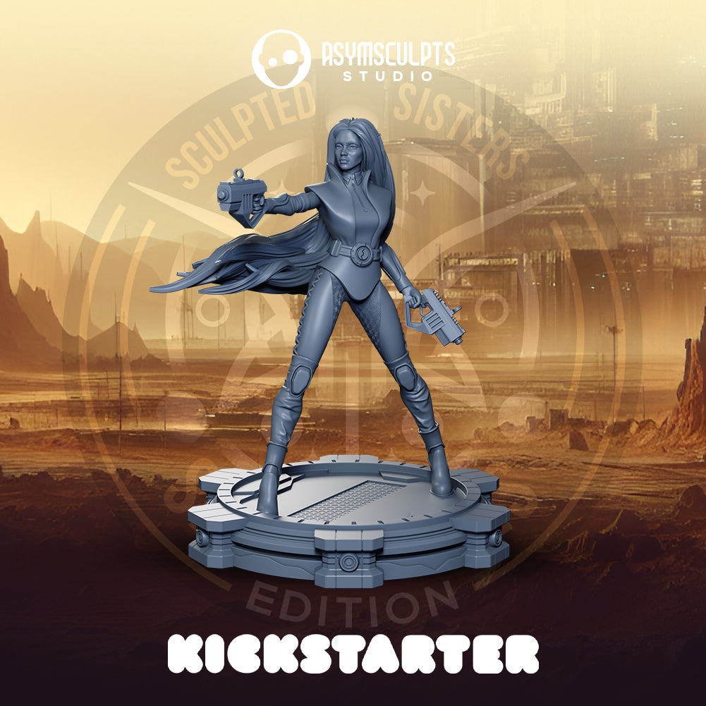 AsymSculpts - Sculpted Sisters: Space Elves - Vaelora #2 - 75mm Pin Up/Figure/Model/Diorama