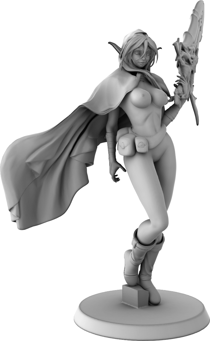 Outer Space Design - Velvet Blade Mistress - 75mm Pin Up/Figure/Model/Diorama