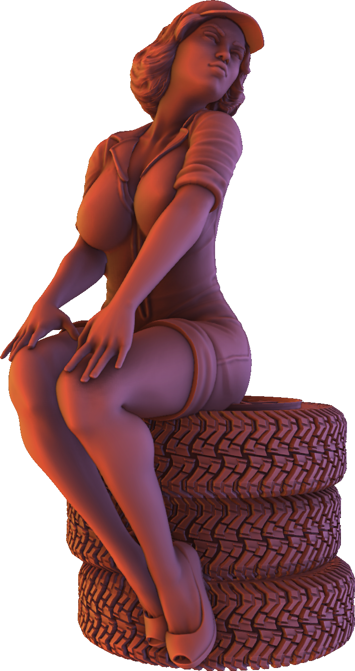 Alexa - Retro Girls - Violet - 100mm Pin Up/Figure/Model/Diorama