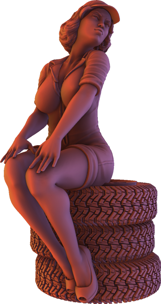 Alexa - Retro Girls - Violet - 100mm Pin Up/Figure/Model/Diorama