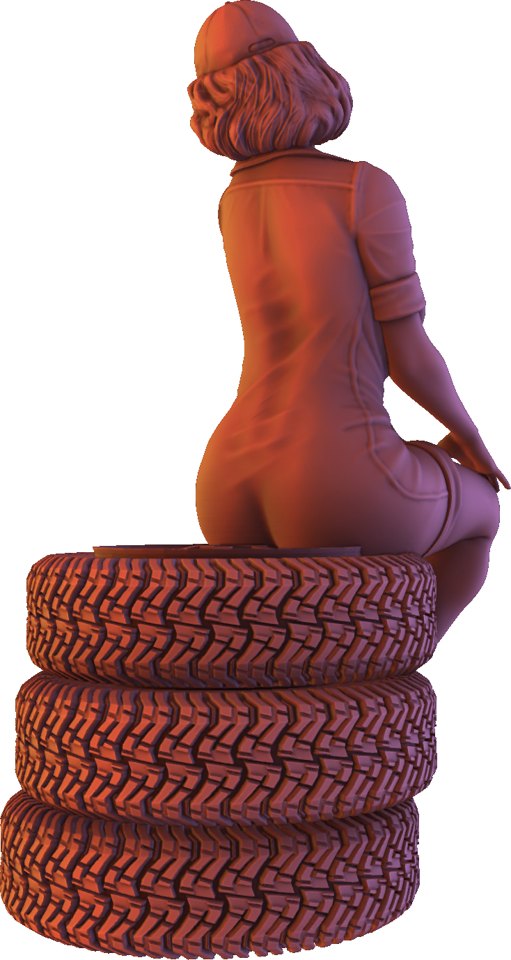 Alexa - Retro Girls - Violet - 100mm Pin Up/Figure/Model/Diorama